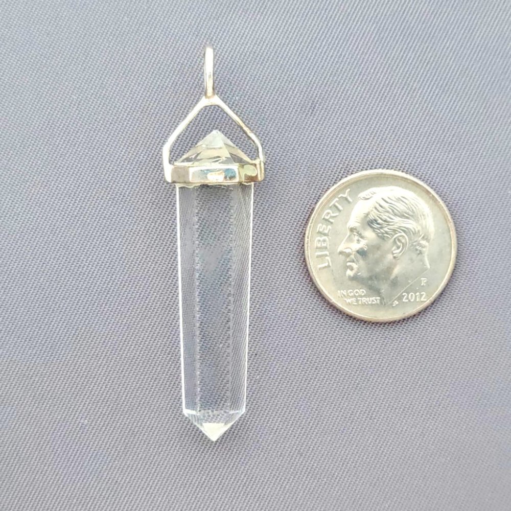 Crystal Point Pendant with Sterling Silver Bail